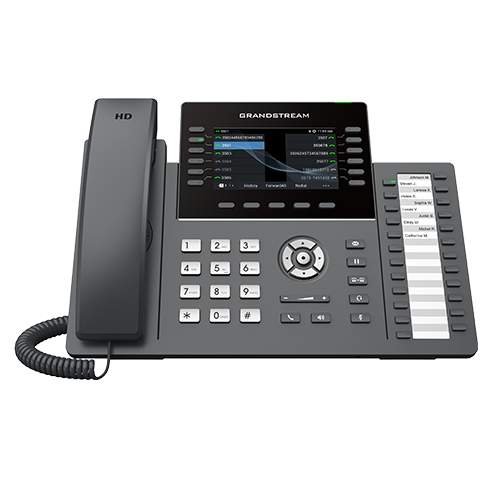 Telefono ip grandstream grp2636 / 12 lineas, 6 cuentas sip, wifi doble banda, puertos gigabit, gdms, poe, color negro