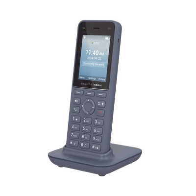 Teléfono IP inalámbrico Wi-Fi Grandstream WP826, Portátil, 3 cuentas SIP, 3 líneas, Voz HD, Bluetooth integrado, Puerto USB tipo C