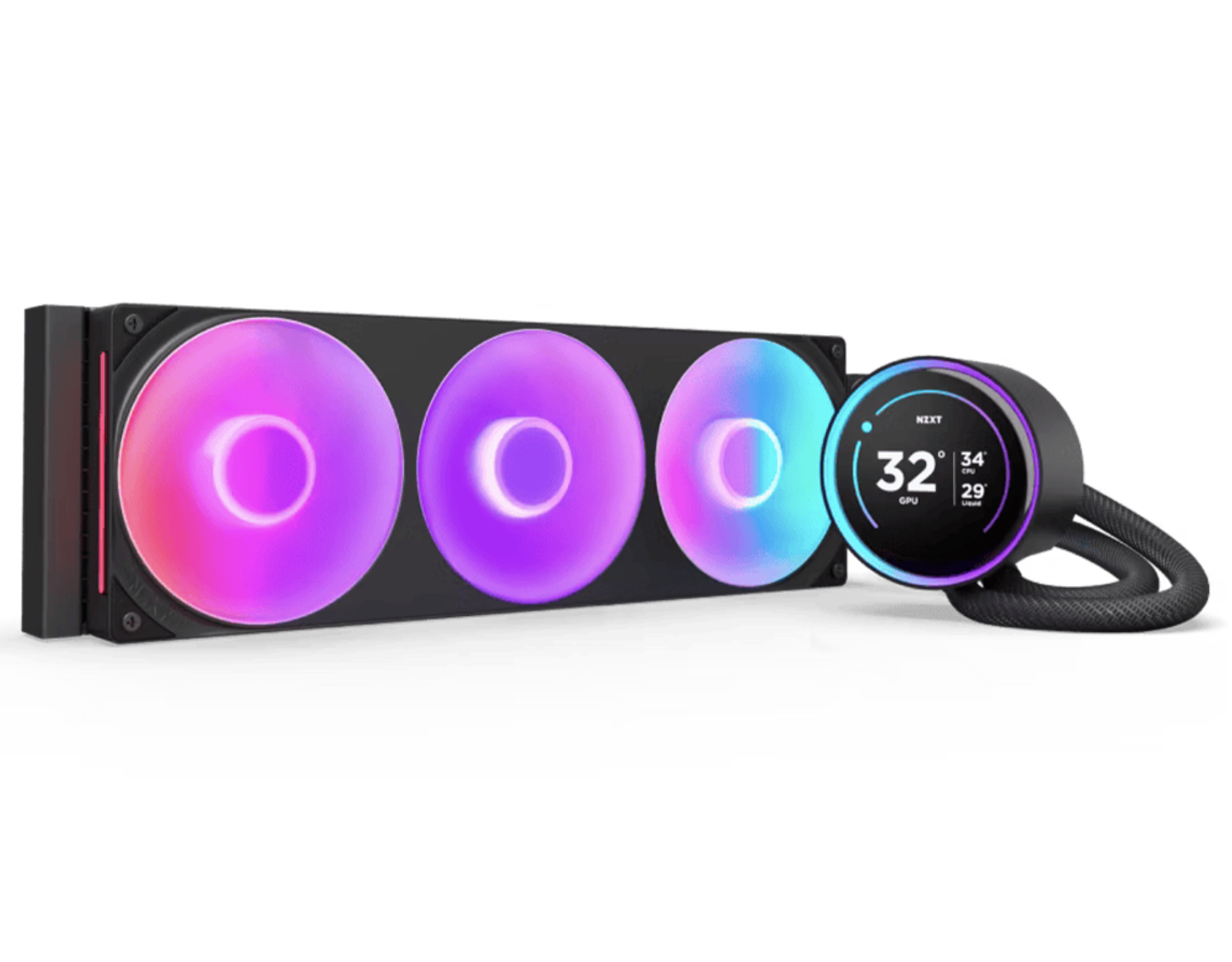 Sistema De Enfriamiento Liquido NZXT Kraken Elite 360 RGB 3X120mm, 2400 RPM, AMD/INTEL, Negro