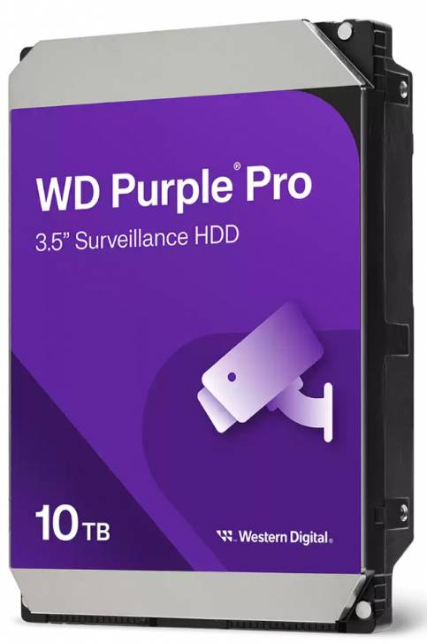 Disco Duro Western Digital Purple Pro, 3.5", 10 TB, Serial ATA III, 7200 RPM, Cache 512 MB, WD102PURP, Púrpura