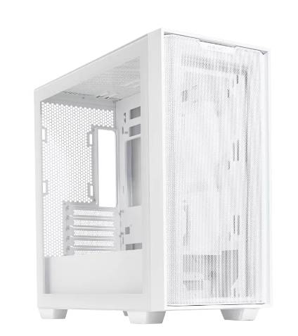 Gabinete ASUS A21 Case con Ventana, Mini-Tower, Micro ATX/Mini-ITX, USB 3.0, sin Fuente/Ventiladores Instalados, Blanco