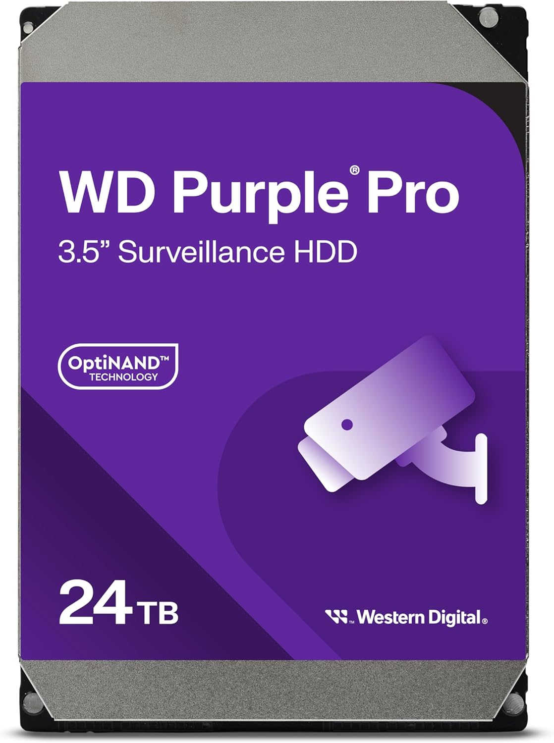Disco duro interno wd purple pro 24tb 3.5 escritorio sata3 6gb/s 512mb 7200rpm 24x7 ia dvr nvr hasta 64 camaras  wd240purp