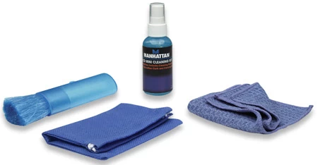 Kit de Limpieza para LCD Manhattan, Solucion de limpieza 60ML, Pano Limpiador, Cepillo de 14cm