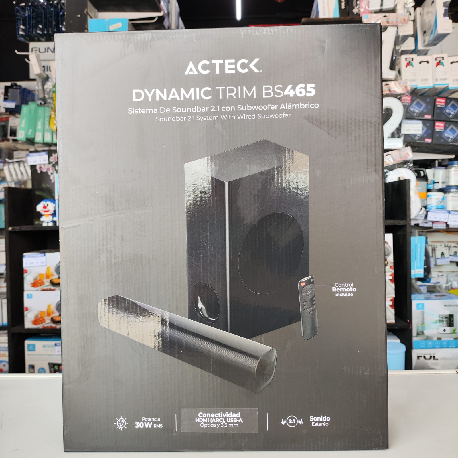 Barra acteck de sonido dynamic trim bs465 subwoofer ala...