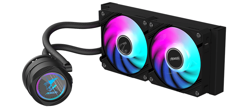 Enfriamiento Liquido Gigabyte AORUS WATERFORCE II 240, 2300 RPM, ARGB, Color Negro