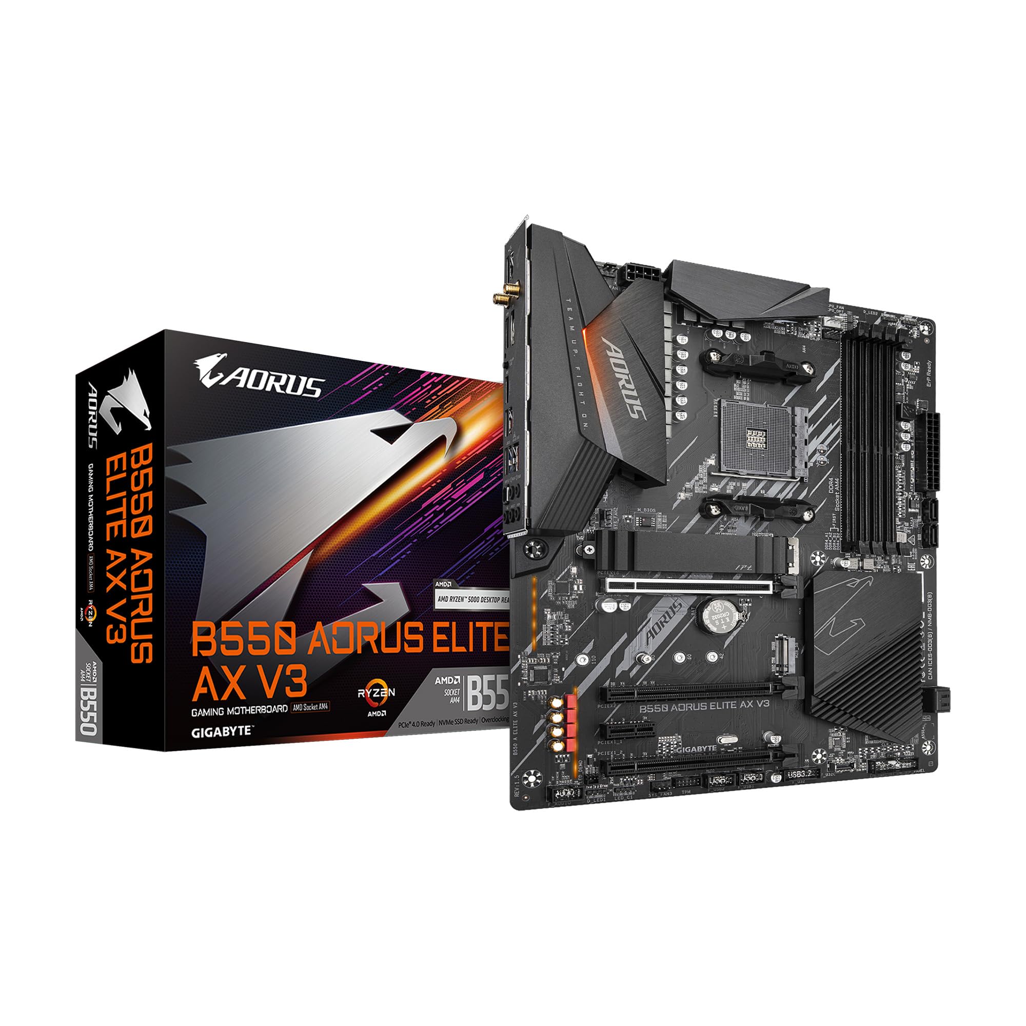 Tarjeta Madre Gigabyte B550 AORUS ELITE AX V3 Socket AM4, PCIe 4.0