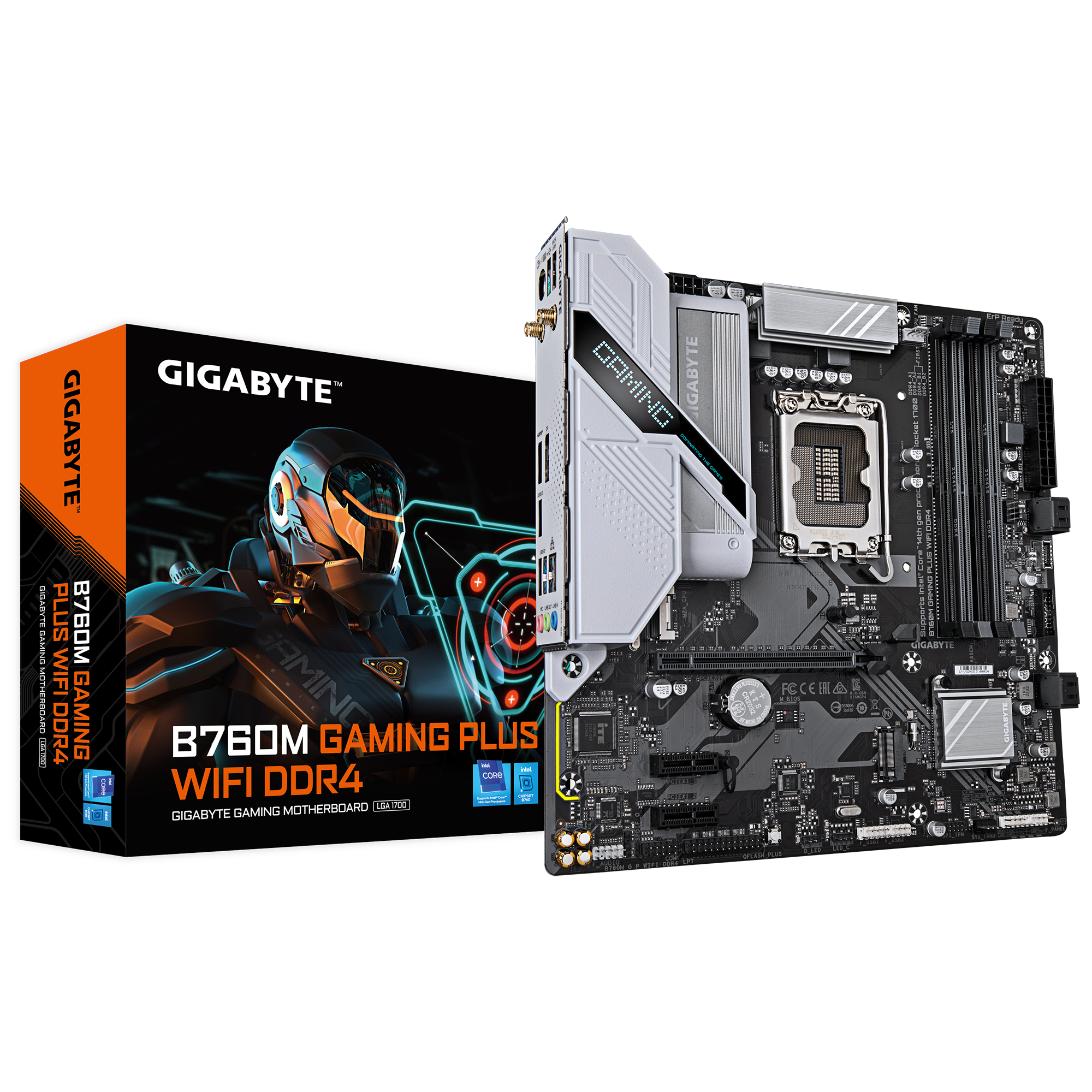 Tarjeta madre gigabyte b760m gaming plus ddr4 / intel socket 1700 / ddr4 / wifi 6 / bt 5.3 / gaming