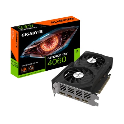 Tarjeta de Video Gigabyte GeForce RTX 4060 WINDFORCE OC 8G GeForce, 8GB, 128 Bit, GDDR6, PCI Express 4.0