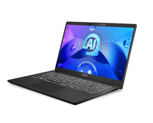 Ultrabook msi modern 15 h ai c1mg/ 15.6 fhd / intel ultra 5 125h hasta 4.5ghz / ddr5 16gb (8gb*2) / 512gb ssd / win 11 pro / incluye mouse