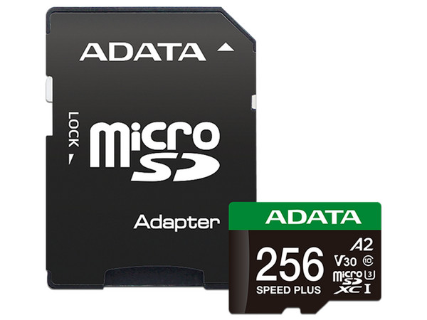 Memoria Micro SD ADATA Speed Plus, 256GB, Velocidad 180 MB/s, Class 10