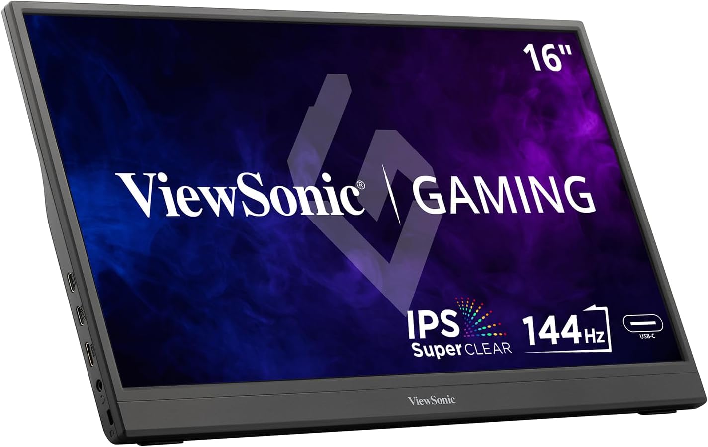 Monitor viewsonic gamer portatil vx1654 / ips / 16 pulgadas / full hd / 1920 x 1080 / usb-c  / mini hdmi / 144 hz amd freesync/ bocinas integradas/ 3 aÑos de garantia
