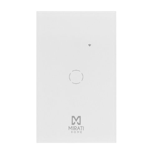 Mirati Interruptor de Luz Inteligente M3SI2 Compatible con Amazon Alexa y Google Asistente, 3 Botones, WiFi, Blanco