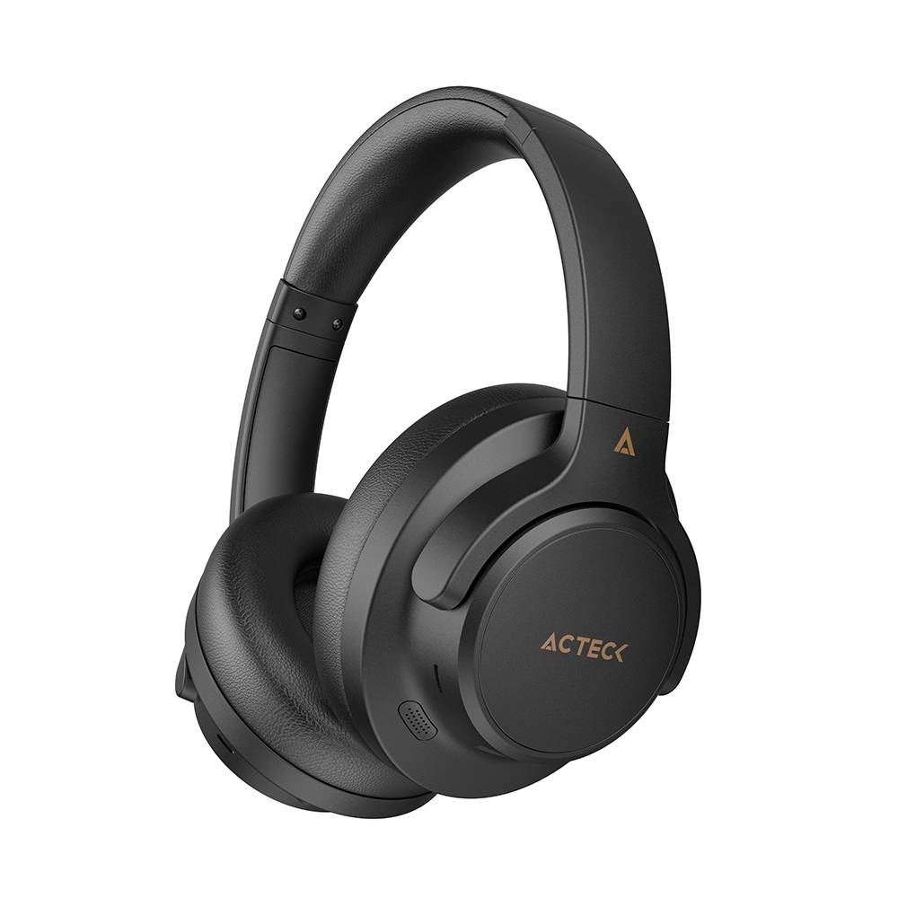 Audifonos Acteck Hype Epic HP750, Inalambrico, Bluetooth, Conexion Auxiliar, USB-C, Microfono, Negro