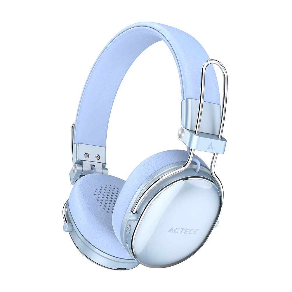 Audifonos Acteck Luxe Chic HP710, Bluetooth, Microfono, Plegables, Azul