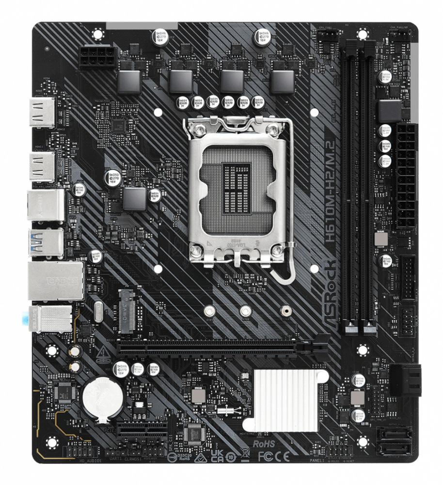 Tarjeta Madre ASRock H610M-H2/M.2, Micro-ATX, LGA 1700, Intel H610, 64GB DDR4, HDMI para Intel