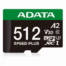 Memoria Micro SDXC ADATA, 512 GB, UHS-I, Class 10, Adaptador SD