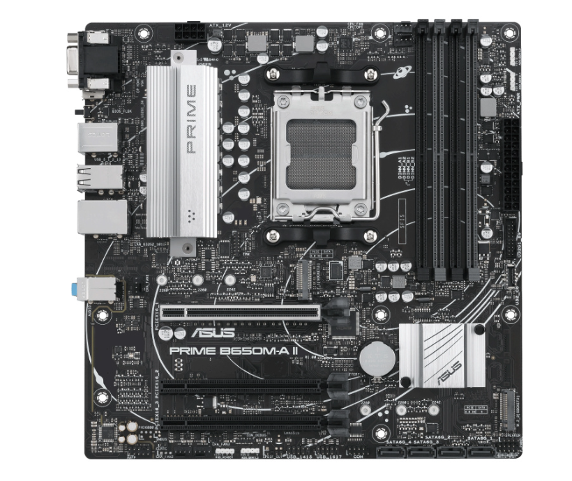 Tarjeta Madre Asus PRIME B650M-A II, Micro-ATX, AMD Socket AM5, DDR5, PCIe 5.0 M.2, HDMI/DP/VGA