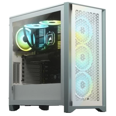 Gabinete Corsair 4000D Airflow, Midi-Tower, Ventana lateral, 2x Ventiladores 120mm, Blanco