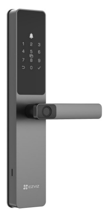 Cerradura Inteligente Ezviz, con Teclado Touch DL05, Código/Lector de Huellas/Llave/Tarjeta RF, Bluetooth, Negro/Gris