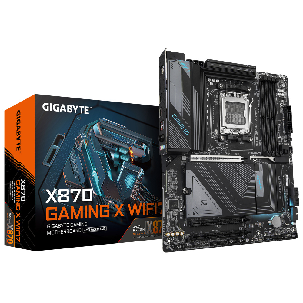Tarjeta Madre Gigabyte X870 GAMING X WIFI7, ATX, Socket AM5, AMD X870, 256GB DDR5, HDMI para AMD