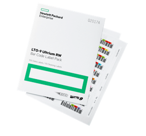 Paquete de etiquetas de codigo de barras hpe lto-9 ultrium rw