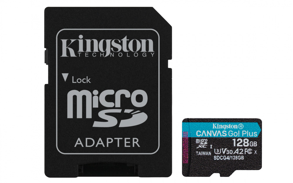Memoria Micro-SD Kingston Technology Canvas Go Plus 128GB, 200 MB/s, Clase 10