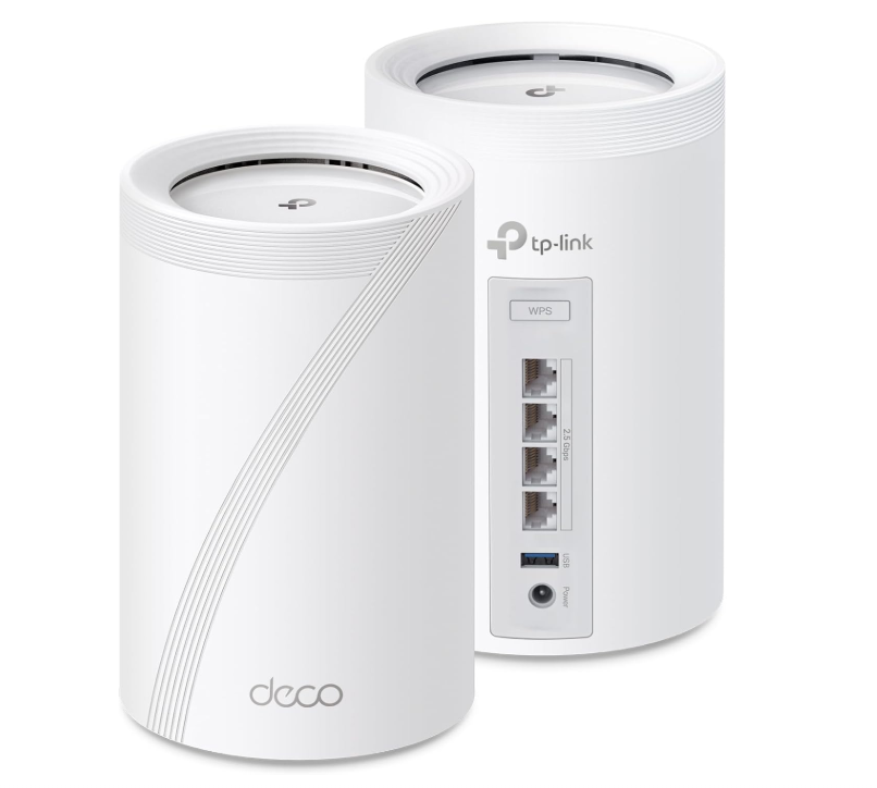 Access Point, TP-Link, con Sistema de Red Wi-Fi en Malla BE65, 4 x RJ-45, 1300Mbit/s, Wi-Fi 7, Triple Banda 2.4/5/6 GHz, 4 Antenas, 2 Piezas