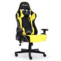 Ocelot Gaming Silla Gamer OGS-02, hasta 150Kg, Negro/Amarillo