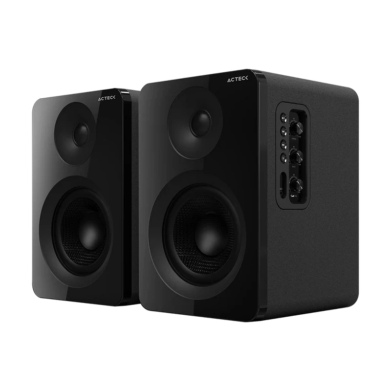 Bocinas acteck dynamic exact r bs700 / rca - hdmi arc - usb - bluetooth 5.3 / 50 w / iluminacion rgb 7 modos / sonido envolvente y potente / elite negro / ac-940818