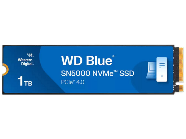 Unidad de estado solido ssd interno wd blue sn5000 1tb m.2 2280 nvme pcie gen4 x4 lect.5150mbs escrit.4900mbs tbw600 pc laptop minipc  wds100t4b0e-00cnz0
