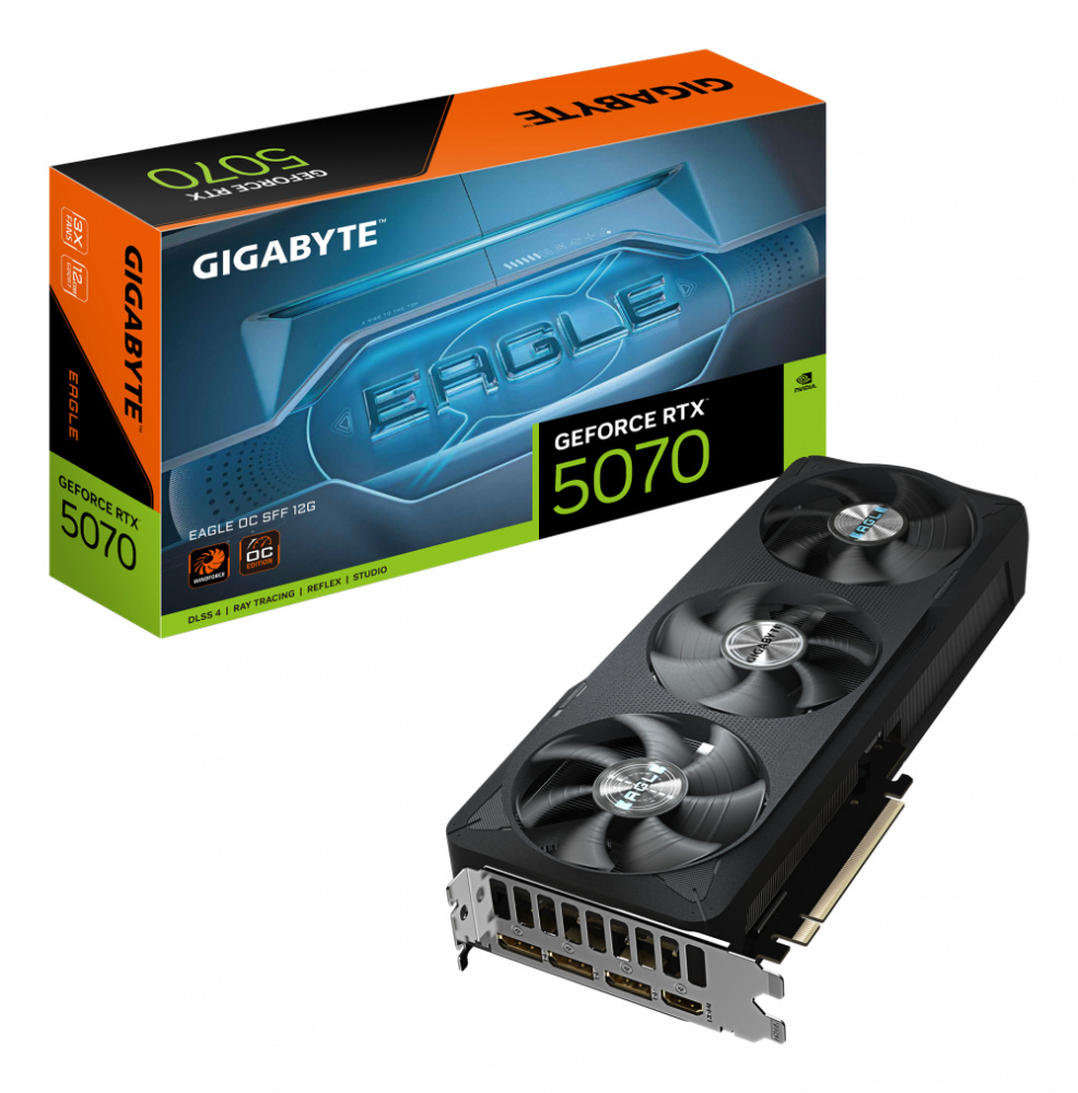 Tarjeta de Video GIGABYTE GeForce RTX 5070 EAGLE OC SFF 12G, 192 Bit, GDDR7, PCI Express x16 5.0
