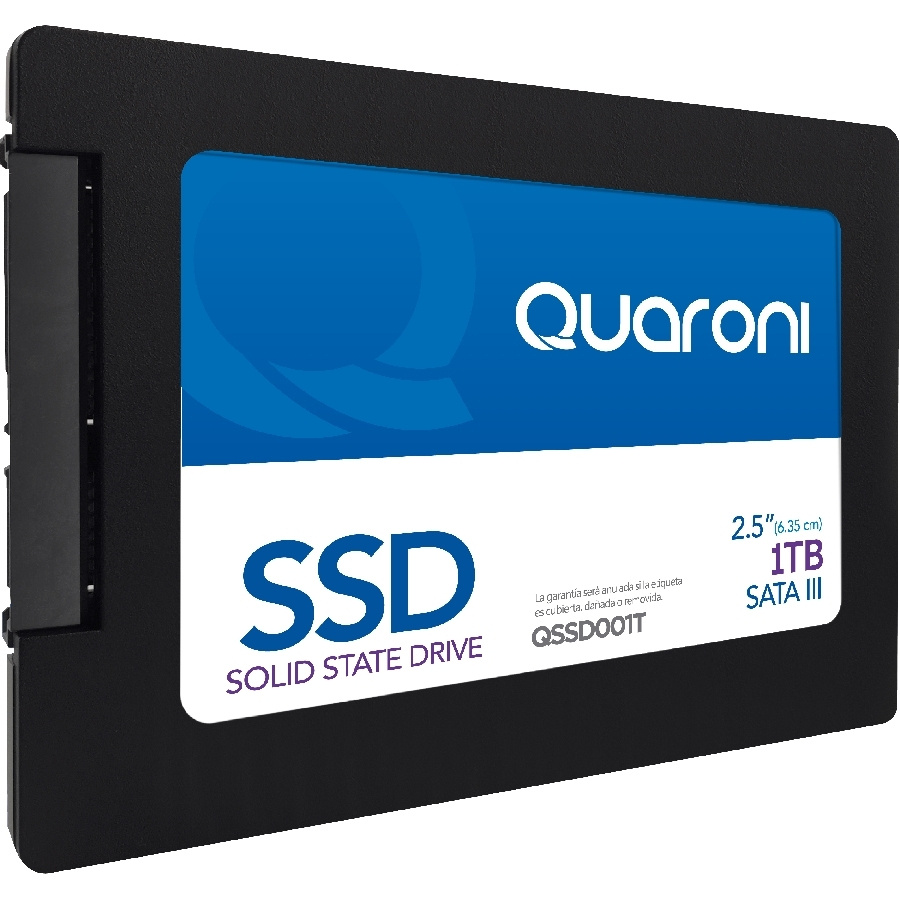 Unidad de estado solido ssd quaroni 2.5 2tb / sata3 / 6gb/s 7mm / lect 500mb/s / escrit 470mb/s. caja c/100 pzas