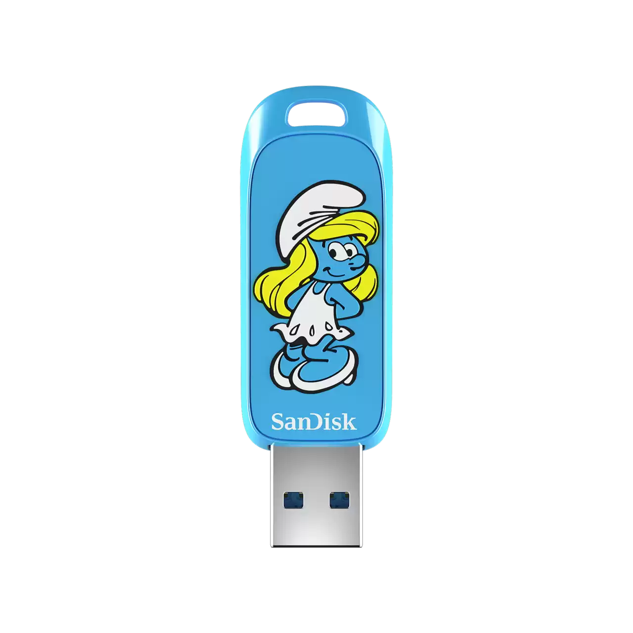 Memoria sandisk 256gb usb 3.2 smurfs pitufina lectura 130mb/s sdczis-256g-g46