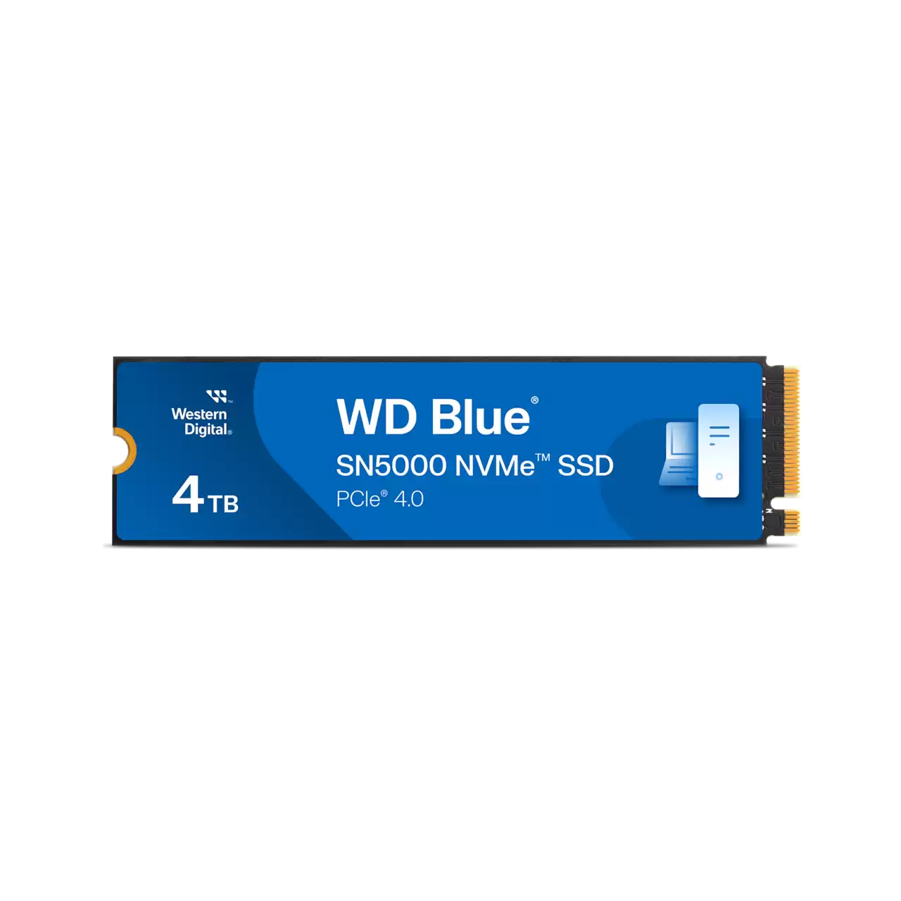 Unidad de estado solido ssd interno wd blue sn5000 4tb m.2 2280 nvme pcie gen4 x4 lect.5500mbs escrit.5000mbs tbw1200 pc laptop minipc  wds400t4b0e-00bky0