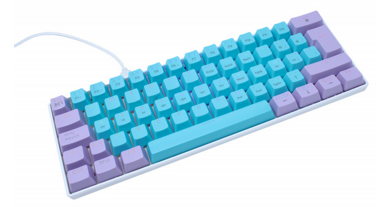 Teclado Gamer Ocelot Gaming Candy Ble 60 RGB, Teclado Mecánico, Switch Blue, Alámbrico, Azul/Morado (Inglés)