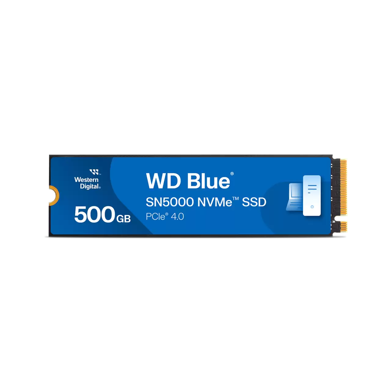 Unidad de estado solido ssd interno wd blue sn5000 500gb m.2 2280 nvme pcie gen4 x4 lect.5000mbs escrit.4000mbs tbw300 pc laptop minipc  wds500g4b0e-00cnz0