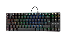 Teclado Gamer Ocelot Gaming OK-TKL2 RGB TKL, Teclado Mecánico, Switch Red, Alámbrico, Negro (Español)