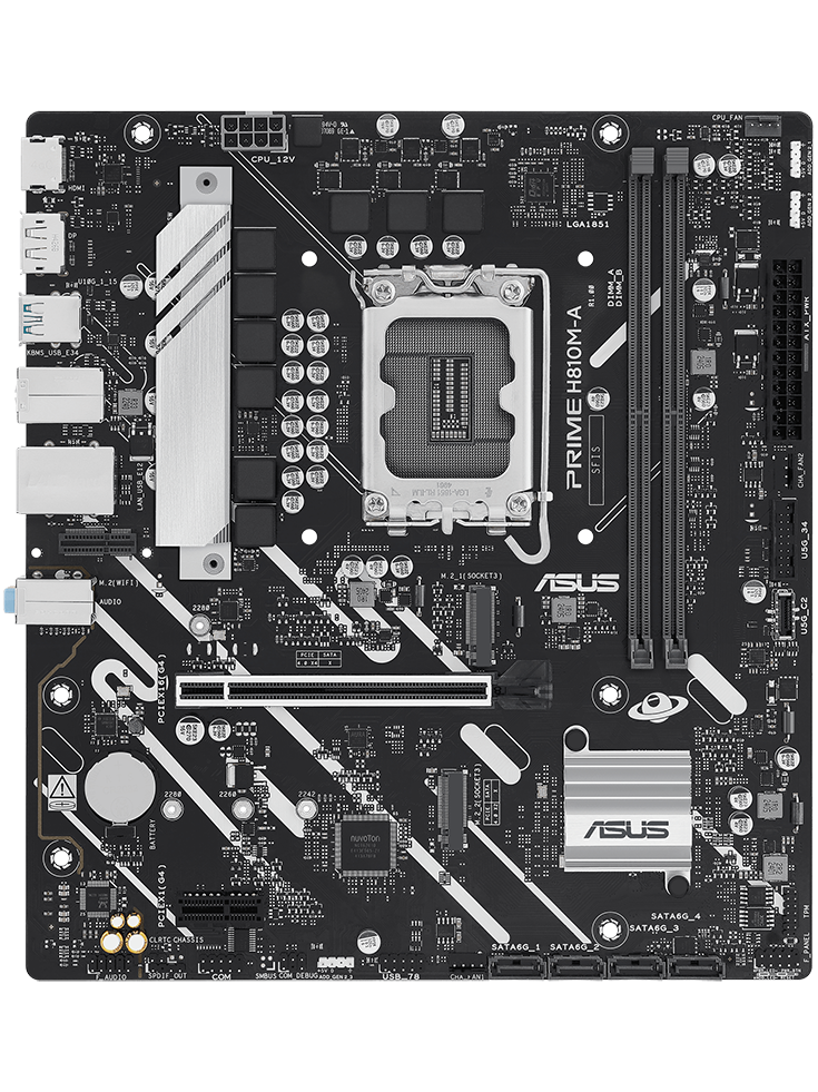 Tarjeta madre ASUS PRIME H810M-A-CSM LGA 1851, 2 DDR5-SDRAM, Micro ATX