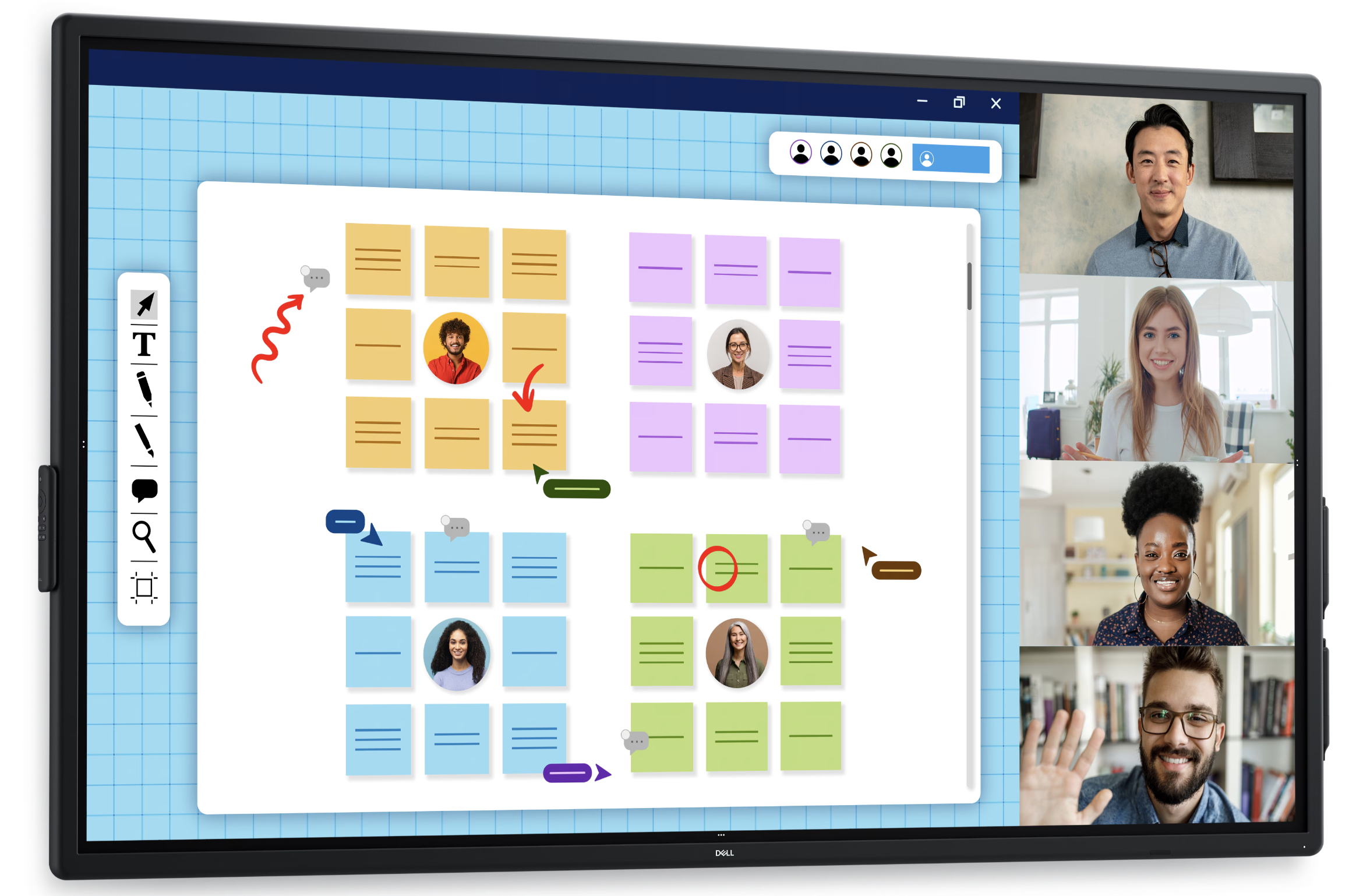 Monitor dell tactil p7525qt | 75 pulgadas | 4k uhd 3840 x 2160 | 60 hz | dp, hdmi,  3.5, rj45, usb-c, usb-a | 210-brnf