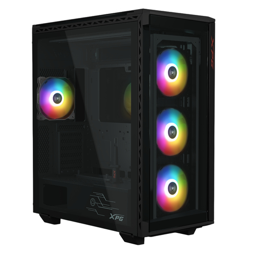 Gabinete Gaming XPG BATTLECRUISER II, cristal templado, ventiladores 4x 120mm, Color negro