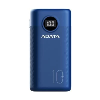 Power Bank Adata Azul P10000QCD, Capacidad 10,000mAh, Interfaz 1xUSB-C, 2xUSB 2.0, Soporta 3 dispositivos