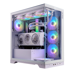 Gabinete XPG INVADERXMT, Mid-Tower, C/Ventana, RGB, ventiladores 5x120mm, Color Blanco