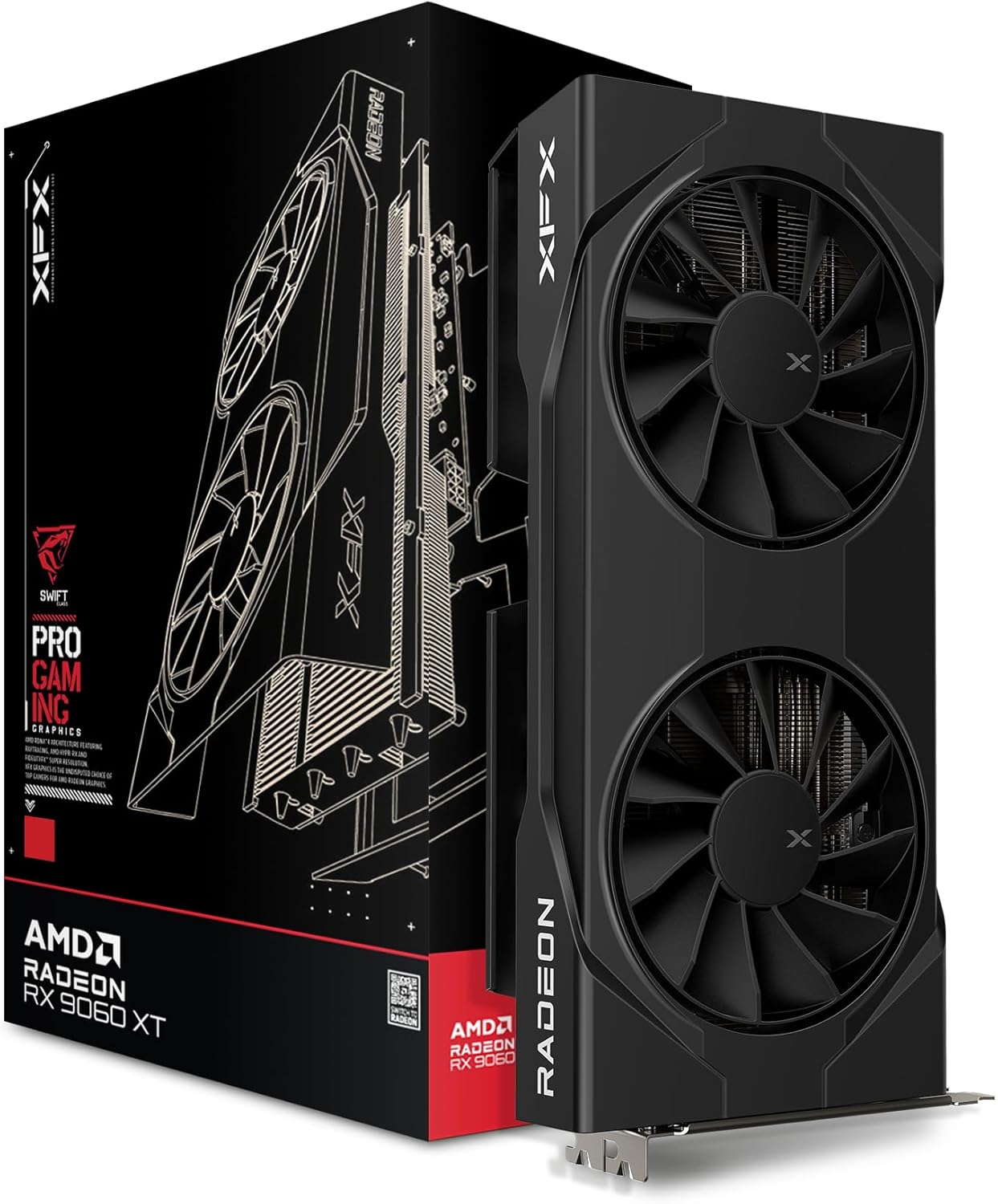 Tarjeta de Video XFX PRO GAMING GRAPHICS Radeon RX 9060 XT, 8 GB, 128 Bit, GDDR6, PCI Express x16 5.0