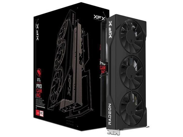 Tarjeta De Video Xfx (Rx-96Ts316B7) Swift Rx9060Xt Oc,16Gb Gddr6,1900Mhz,2*Dp,Hdmi,3*Fan,Negro