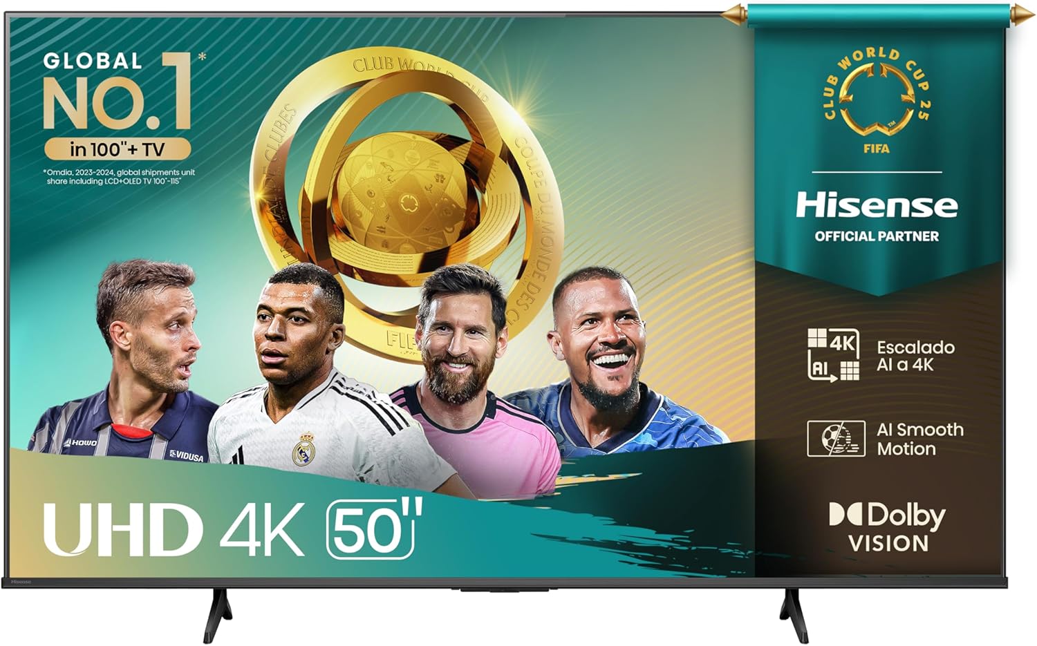 Television 50 pulgadas led hisense 50a65nv smart vidaa tv, uhd 4k, dolby vision, dts virtual x, wifi