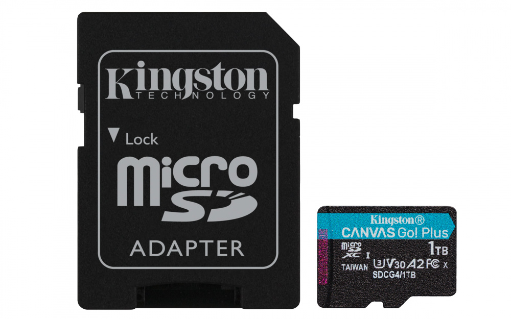 Memoria Micro-SD Kingston Technology Canvas Go Plus 1TB, 200 MB/s, Clase 10