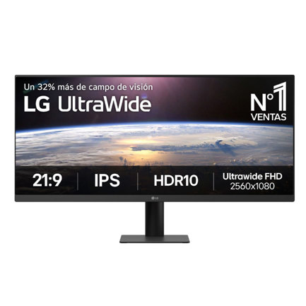 Monitor LG 29 pulgadas UltraWide FHD Resolución 2560x1080 Panel IPS Negro