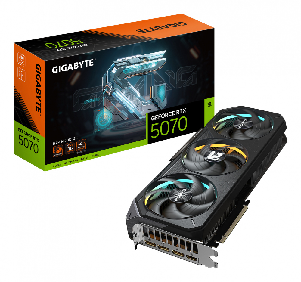Tarjeta de Video GIGABYTE Nvidia GeForce RTX 5070 GAMING OC 12G, 12 GB, 192 Bit, GDDR7, PCIe 5.0