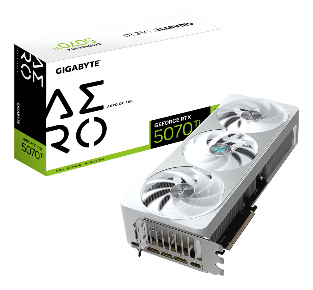 Tarjeta de Video Gigabyte GeForce RTX 5070 Ti AERO, 16 GB, 256 Bit, GDDR7, PCI Express 5.0, 3x DisplayPort, 1x HDMI