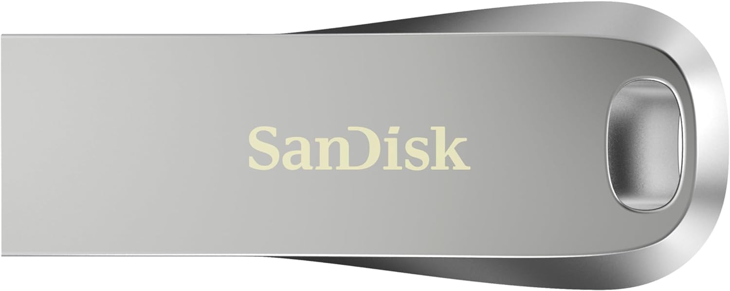Memoria sandisk 128gb usb 3.2 gen1 ultra luxe metalica windows 400mb/s, plata sdcz74-128g-g46